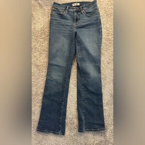 Madewell Women's “Mid-Rise Kick Out” Jeans in Deep Blue